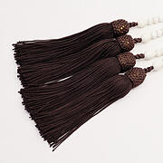 【本象牙】振分念珠・男物・正絹頭付き房