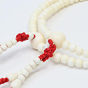 【本象牙】振分念珠・女物・正絹頭付き房