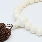 【本象牙】略式片手・27玉・男物・正絹頭付き房