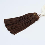 【本象牙】略式片手・27玉・男物・正絹頭付き房