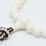 【本象牙】略式片手・27玉・男物・かがり梵天房