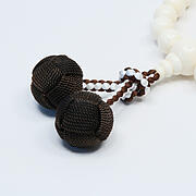 【本象牙】略式片手・27玉・男物・かがり梵天房