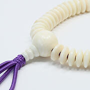 【本象牙】腕輪念珠・52玉・8×3mm・男女兼用