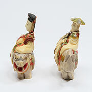 【本象牙】乗ったり（獅子）