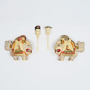 【本象牙】乗ったり（獅子）