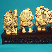 【本象牙】七福神（香港製）