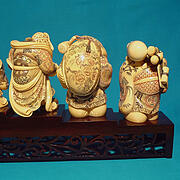 【本象牙】七福神（香港製）