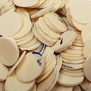 【象牙材料】ボタン型薄15・60g