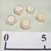 【象牙材料】ボタン型特厚11（角付・5個セット）