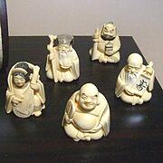 【本象牙】七福神と打出の小槌