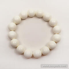 【本象牙】丸玉ブレスレット12・ショート