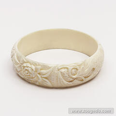 【本象牙】ブレスレット・鳳凰とバラ