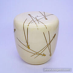 【本象牙】蒔絵なつめ（松葉）