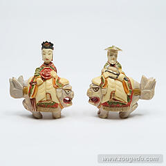 【本象牙】乗ったり（獅子）