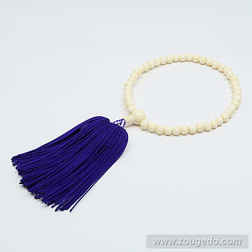 【本象牙】略式片手・43玉・女物・新松房