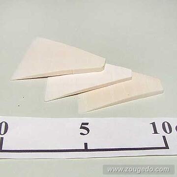 【象牙材料】三角板（かまぼこ状・3枚セット）