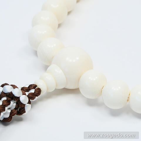 【本象牙】略式片手・27玉・男物・かがり梵天房