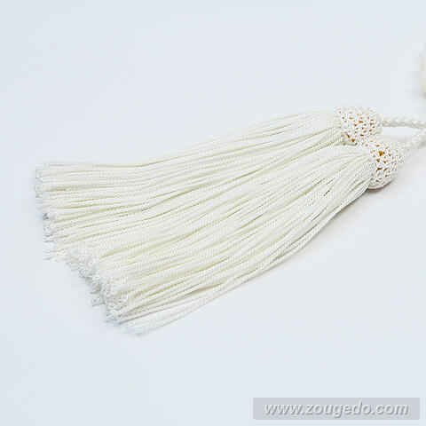 【本象牙】略式片手・32玉・丸玉・女物・正絹頭付き房