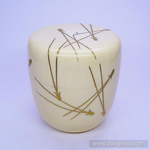 【本象牙】蒔絵なつめ（松葉）