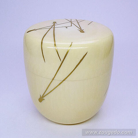 【本象牙】蒔絵なつめ（松葉）