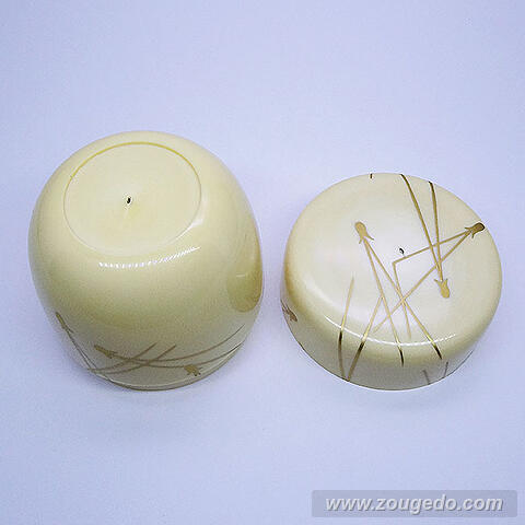 【本象牙】蒔絵なつめ（松葉）