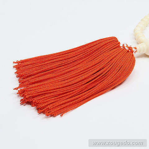 【本象牙】略式片手（メノウ入り）・43玉・女物・新松房