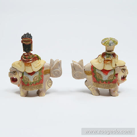 【本象牙】乗ったり（獅子）