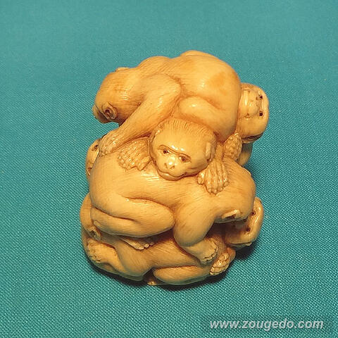 【本象牙】七匹のサル