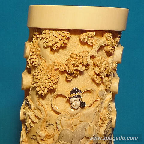 【本象牙】花筒（七福神）