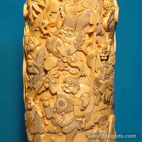 【本象牙】花筒（七福神）