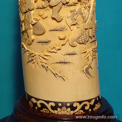 【本象牙】花筒（七福神）