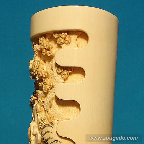 【本象牙】花筒（七福神）