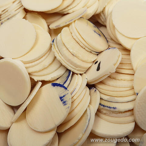 【象牙材料】ボタン型薄15・60g