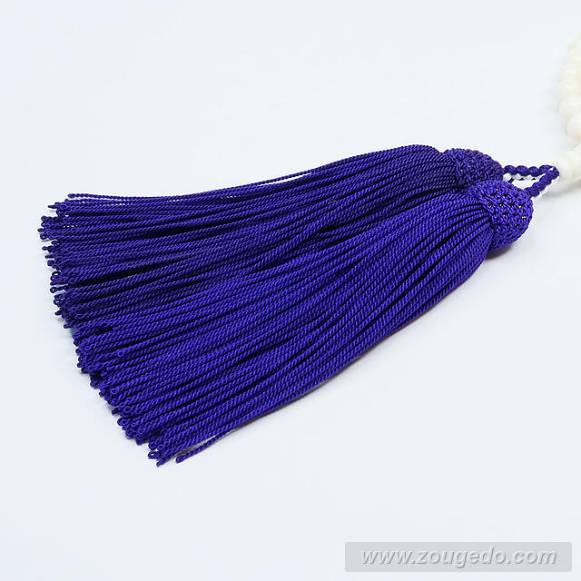 【本象牙】略式片手・43玉・女物・正絹頭付き房