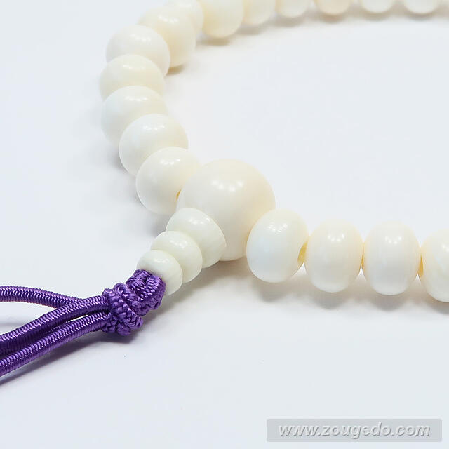 【本象牙】腕輪念珠・28玉・8×6mm・男女兼用