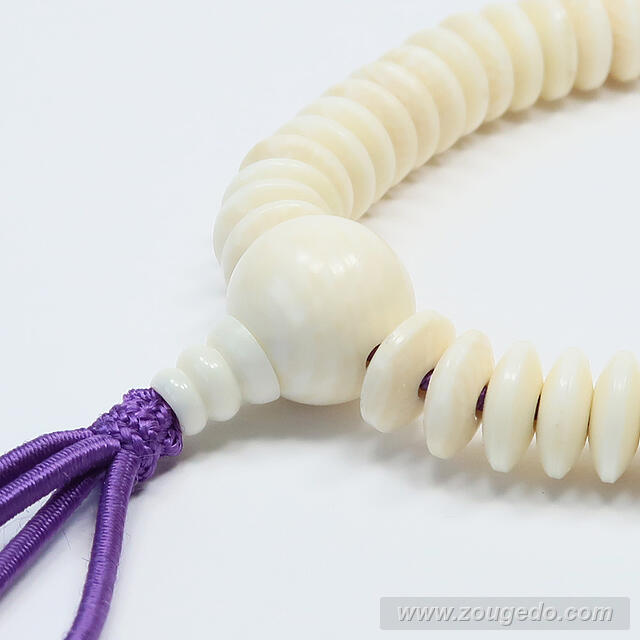 【本象牙】腕輪念珠・52玉・8×3mm・男女兼用
