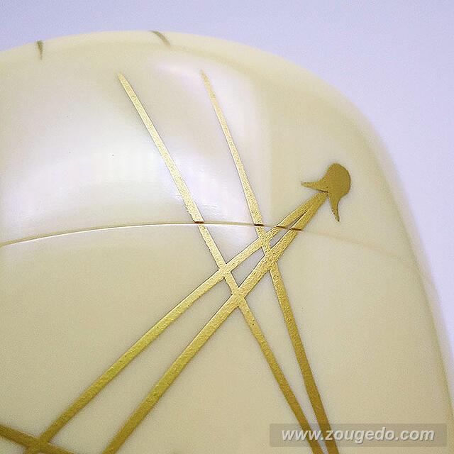 【本象牙】蒔絵なつめ（松葉）