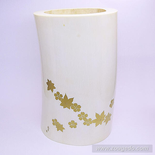 【本象牙】蒔絵花筒