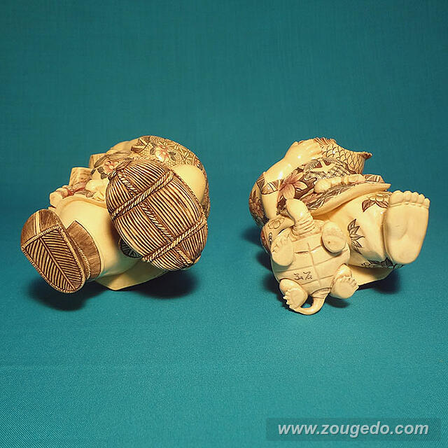 【本象牙】恵比寿・大黒セット（香港製）