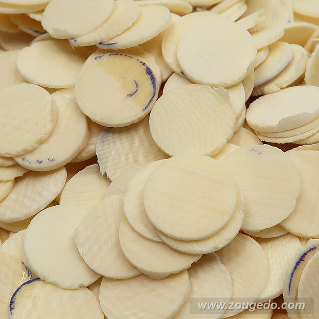 【象牙材料】ボタン型薄9・30g