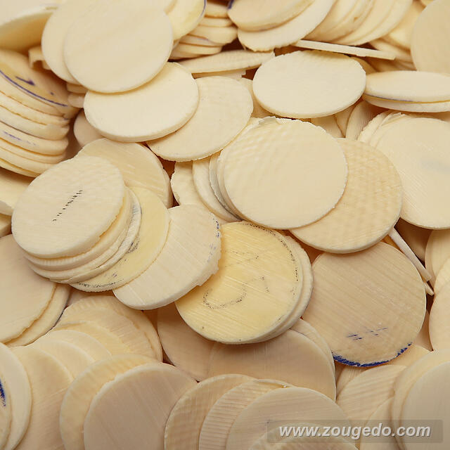 【象牙材料】ボタン型薄14・50g