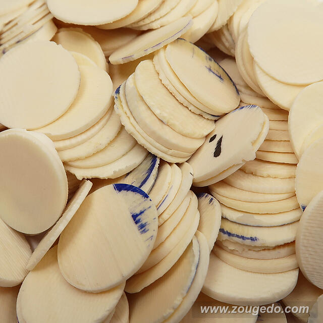 【象牙材料】ボタン型薄15・60g