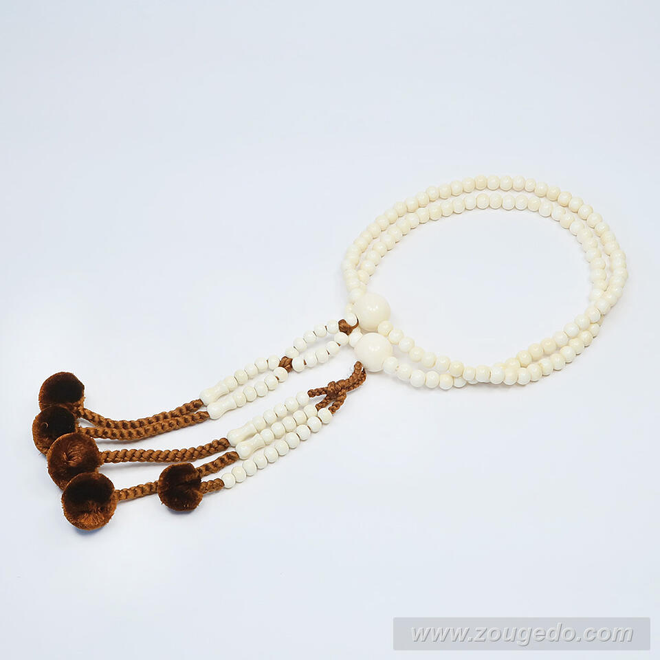 【本象牙】日蓮宗・本式念珠・男物・正絹菊房