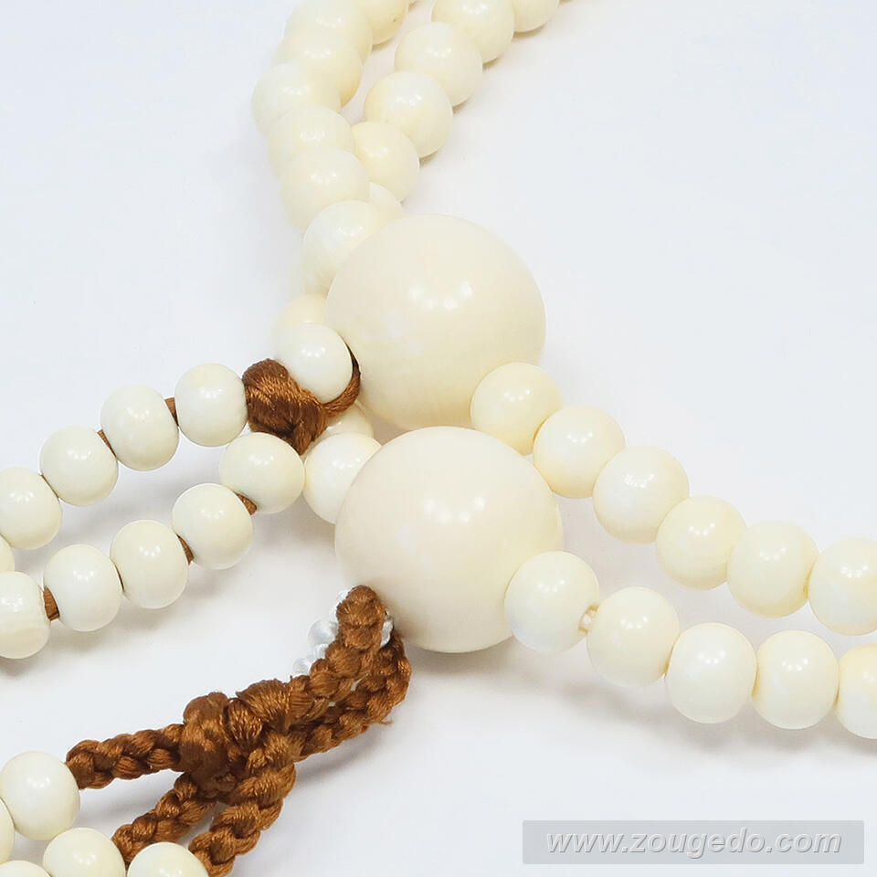 【本象牙】日蓮宗・本式念珠・男物・正絹菊房