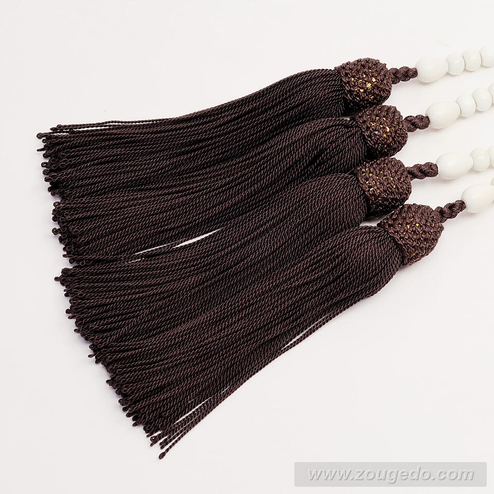 【本象牙】振分念珠・男物・正絹頭付き房