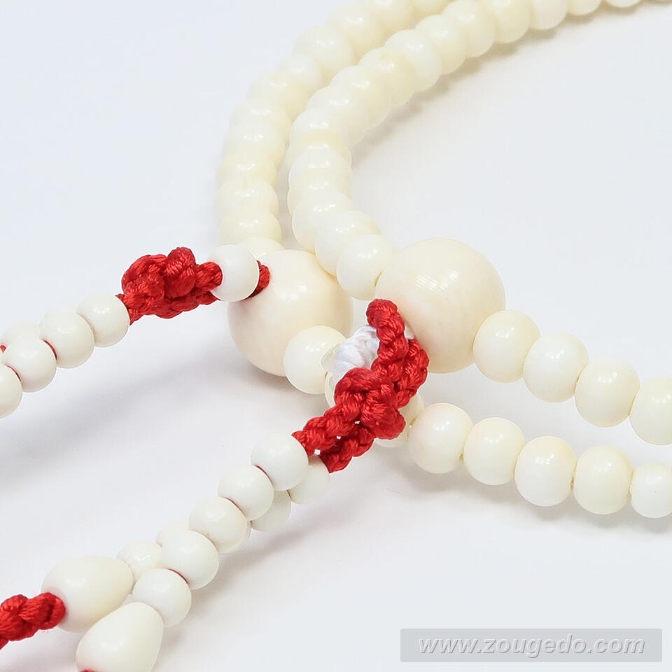 【本象牙】振分念珠・女物・正絹頭付き房