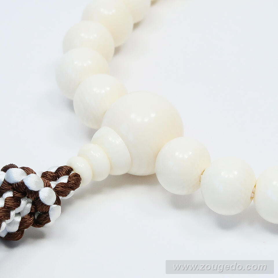 【本象牙】略式片手・27玉・男物・かがり梵天房