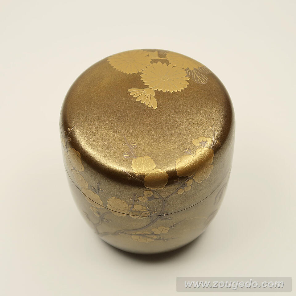 【本象牙】蒔絵大なつめ