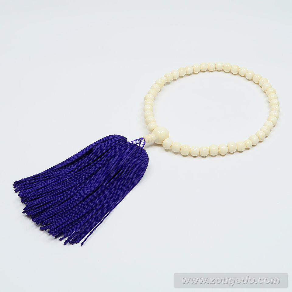 【本象牙】略式片手・43玉・女物・新松房