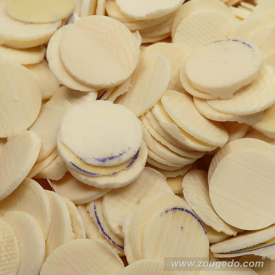 【象牙材料】ボタン型薄10・25g